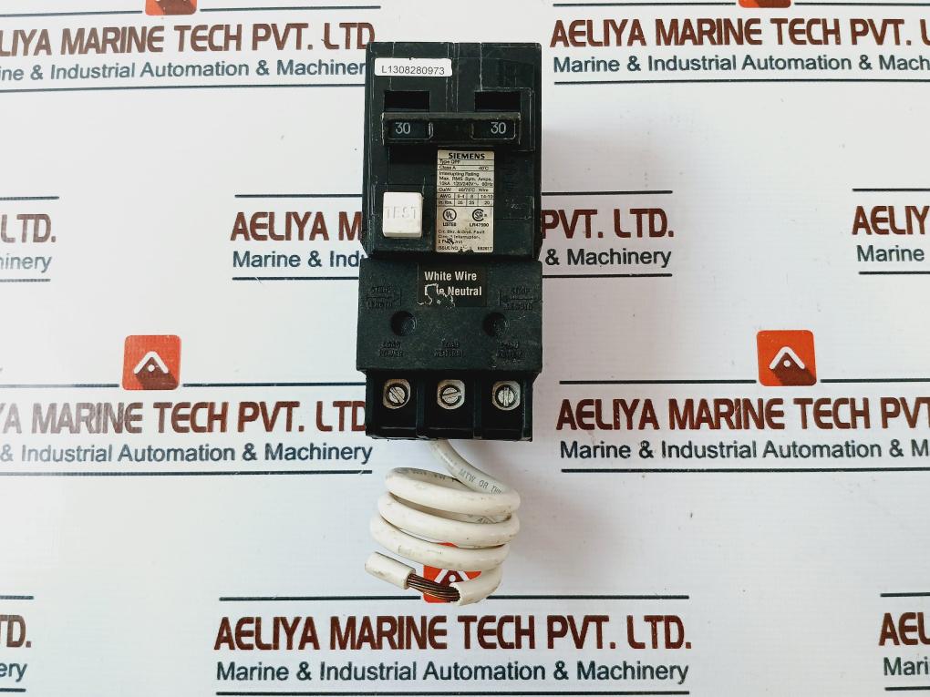 Siemens Qpf, 2 Pole Gfci Circuit Breaker Unit 10Ka 120/240V~ 60Hz