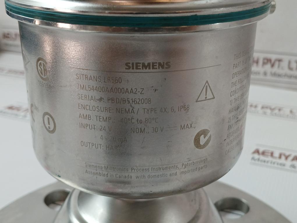 Siemens Radar Level Transmitter Input-24V -40?C To 80?C 7Ml54400Aa000Aa2-z
