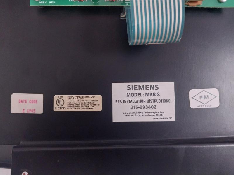 Siemens Rcc-1 Remote Command Center Mkb-3 575-198272 Rev. 2 Ps-5N7