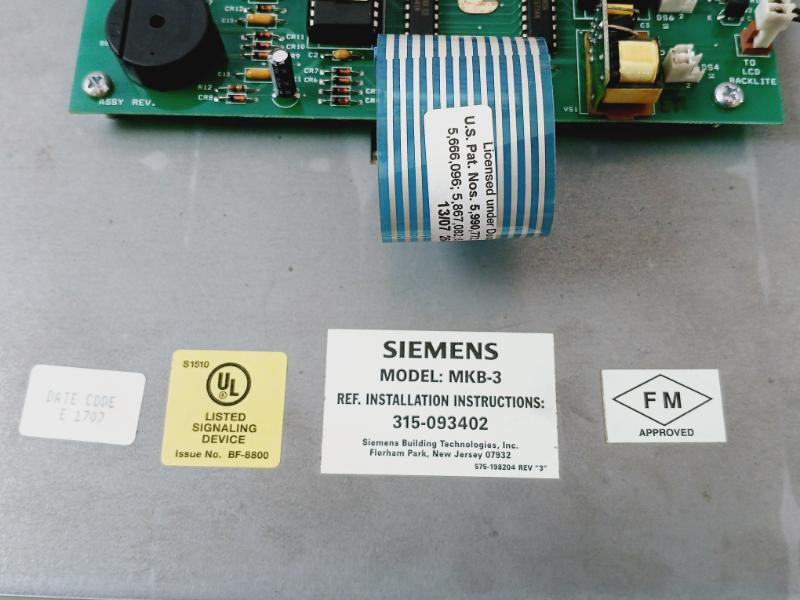 Siemens Rcc-1 Remote Command Center Mkb-3 575-198272 Rev 7 94V-0