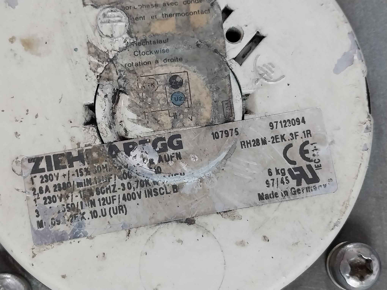 Siemens Rh28M-2Ek.3F.1R Radial Fan Subassembly Ip10 400V