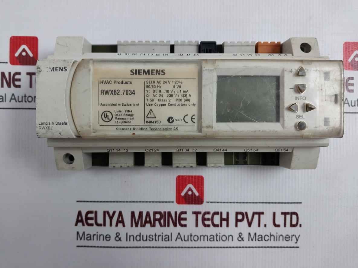 Siemens Rwx62.7034 Building Controller Module 50/60hz Ac 24v (not Working)