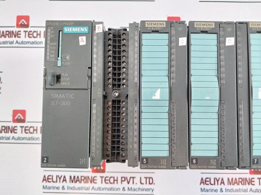 Siemens S7-300 1P 6ES7 315-2EH14-0AB0/331-7KF02-0AB0/332-5HF00-0AB0 Module