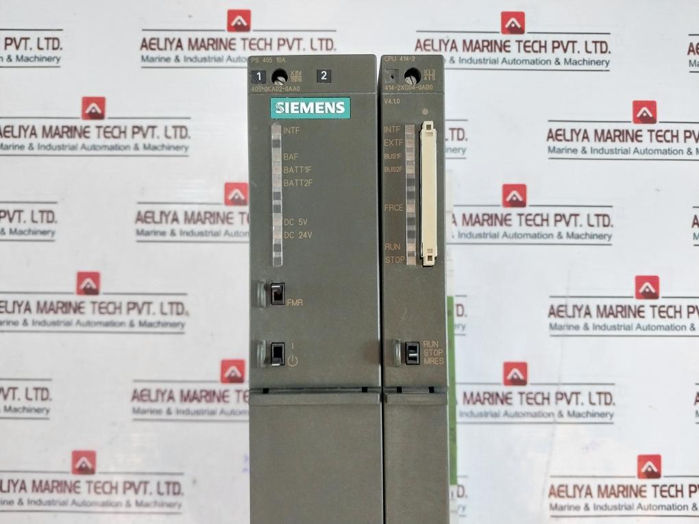 Siemens S7-400 6Es7 414-2Xg04-0Ab0 Cpu Module 405-0Ka02-0Aa0