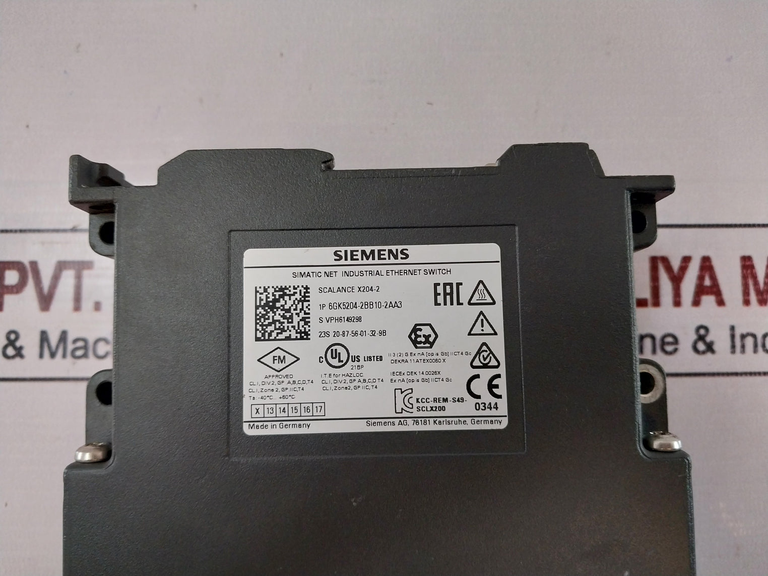 Siemens Scalance X204-2 1P 6Gk5204-2Bb10-2Aa3 Simatic Net Ethernet Switch