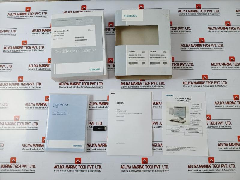 Siemens Sicam Pas/pqs Power Automation/quality System License Card Cd V8.13