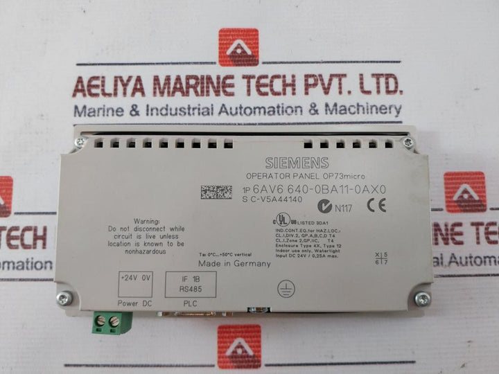 Siemens Simatic 1P 6Av6 640-0Ba11-0Ax0 Operator Panel 73Micro