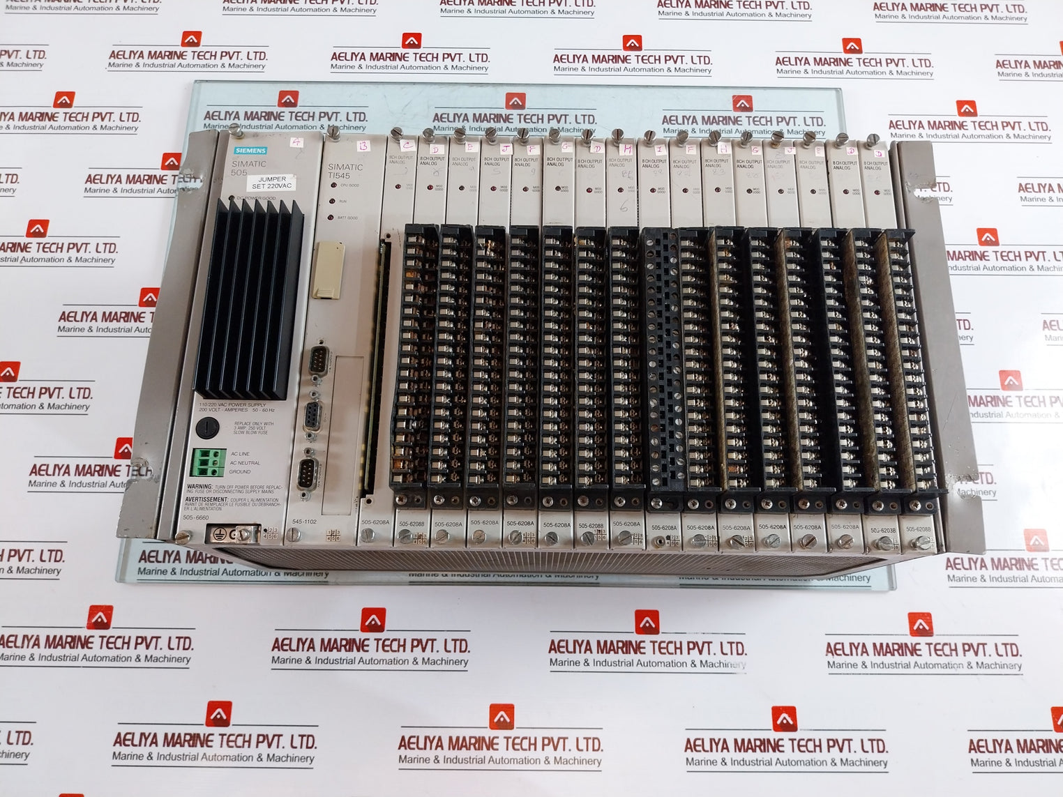 Siemens Simatic 505, 505-6660, 545-1102, 505-6208A, 505-6208B Module Rack