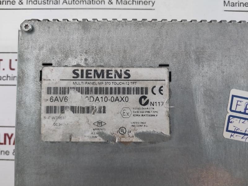 Siemens Simatic 6Av6 545-0Da10-0Ax0 Operator Interface PANEL Dc24V Touch-12 Tft
