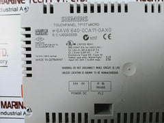 Siemens Simatic 6Av6 640-0Ca11-0Ax0 Tp177 Micro Panel Dc 24V 0.35A S C-u5G02555
