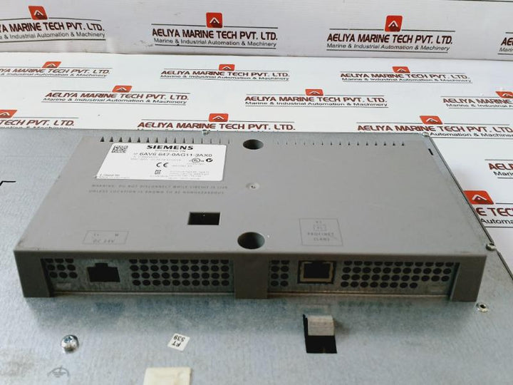Siemens 6Av6 647-0Ag11-3Ax0 Simatic Touch Panel Dc 24V/1A Max Tp1500 Basic Pn