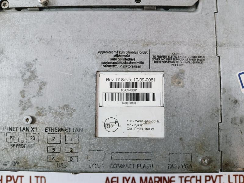 Siemens Simatic 6Av7873-0Bc20-1Aa0 Panel Mbit/S 2 Lan Ethernet 1.66Ghz 1024Mb 160Gb