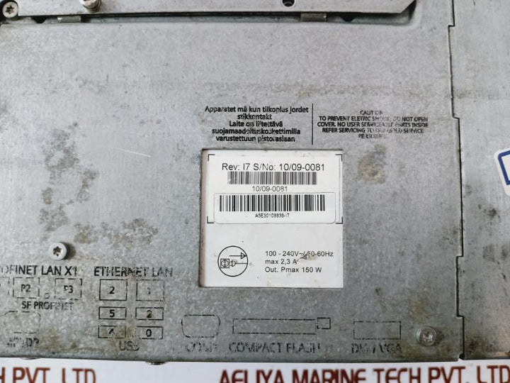Siemens Simatic 6Av7873-0Bc20-1Aa0 Panel Mbit/S 2 Lan Ethernet 1.66Ghz 1024Mb 160Gb