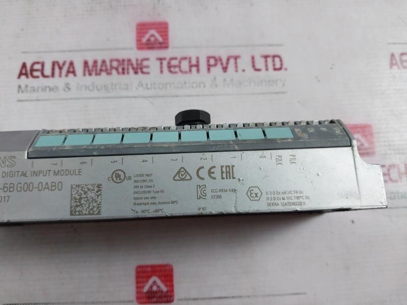 Siemens Simatic 6Es7 141-6Bg00-0Ab0 Et200 Digital Input Module V7.0.1 24Vdc Ip67