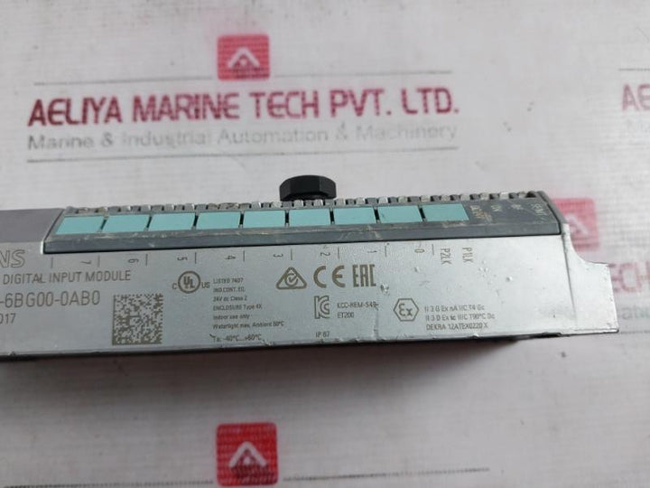 Siemens Simatic 6Es7 141-6Bg00-0Ab0 Et200 Digital Input Module V7.0.1 24Vdc Ip67