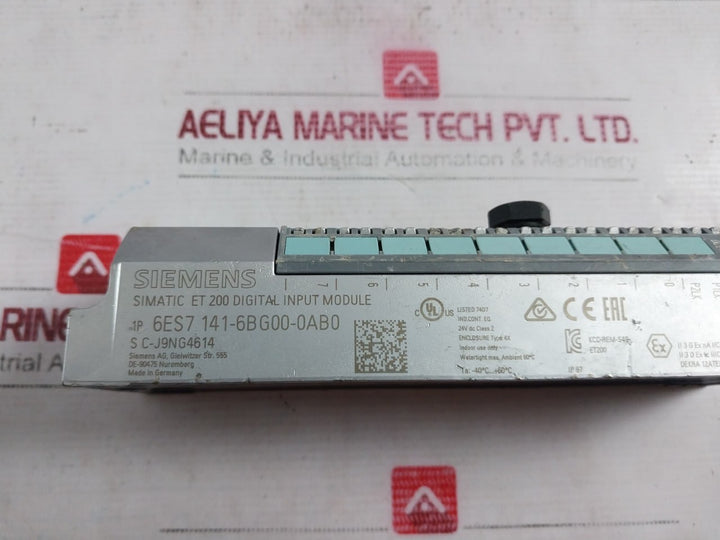 Siemens Simatic 6Es7 141-6Bg00-0Ab0 Et200 Digital Input Module V7.0.1 24Vdc Ip67