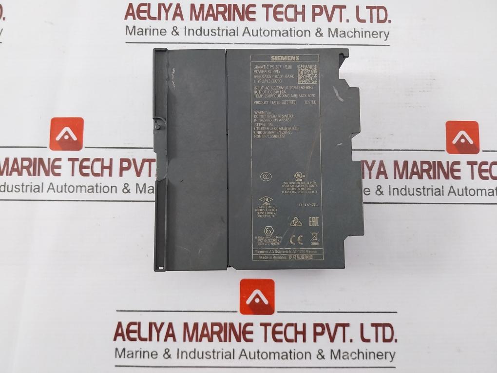 Siemens Simatic 6Es7307-1Ba01-0Aa0 Ps 307 Regulated Power Supply Module Dc24V 2A