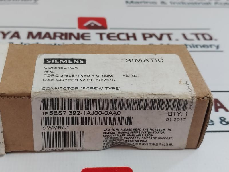 Siemens Simatic 6Es7 392-1Aj00-0Aa0 Front Connector