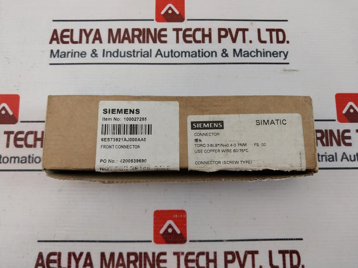 Siemens Simatic 6Es7 392-1Aj00-0Aa0 Front Connector 4 025515 081960