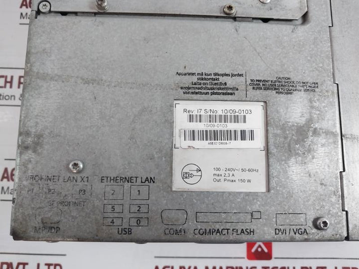 Siemens Simatic 6Av7873-0Bc20-1Aa0 Panel Pc 677B (Ac) 15