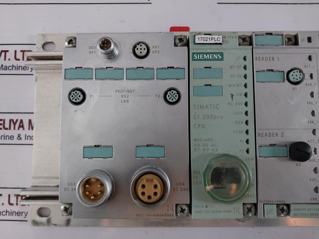 Siemens 6es7 194-4ga00-0aa0 500mm Narrow Module Rack Assembly Carrier