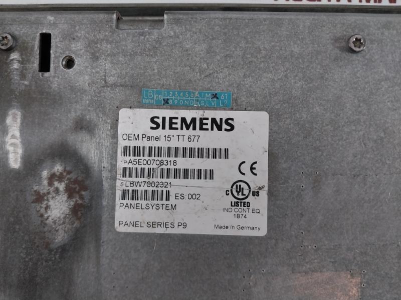 Siemens A5E00708318 Simatic Panel Pc Touch Screen Series P9