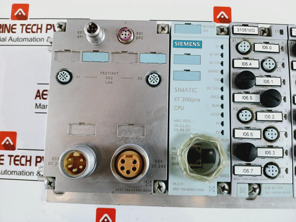 Siemens Simatic Et 200pro Module Rack Im 154-8 Cpu, 6es7 154-8ab01-0ab0