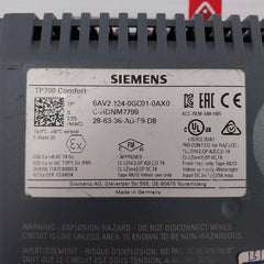 Siemens 6Av2 124-0Gc01-0Ax0 Simatic Hmi Tp700 Comfort Touch Panel