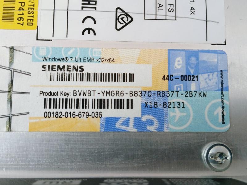 Siemens Ipc477D Simatic Display Touch Panel 6Av7240-3Bc07-6Ka7 100-240V/50-60Hz