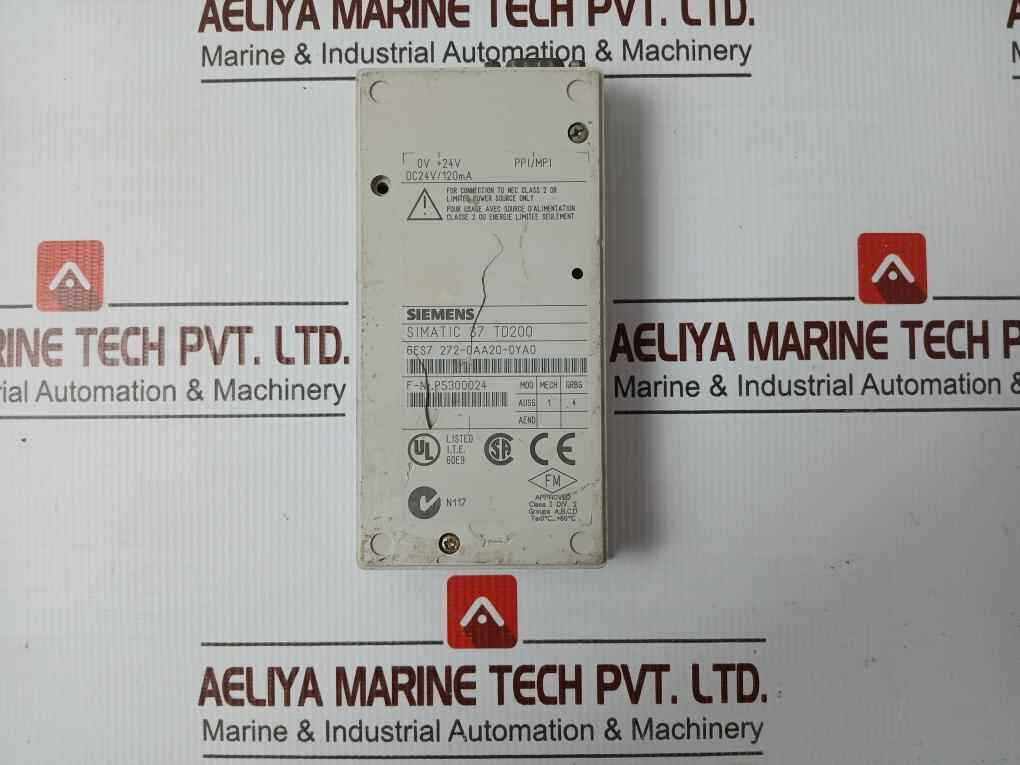 Siemens Simatic Op3 S7 Td200 Operator Panel Dc24V/120Ma 6Es7 272-0Aa20-0Ya0
