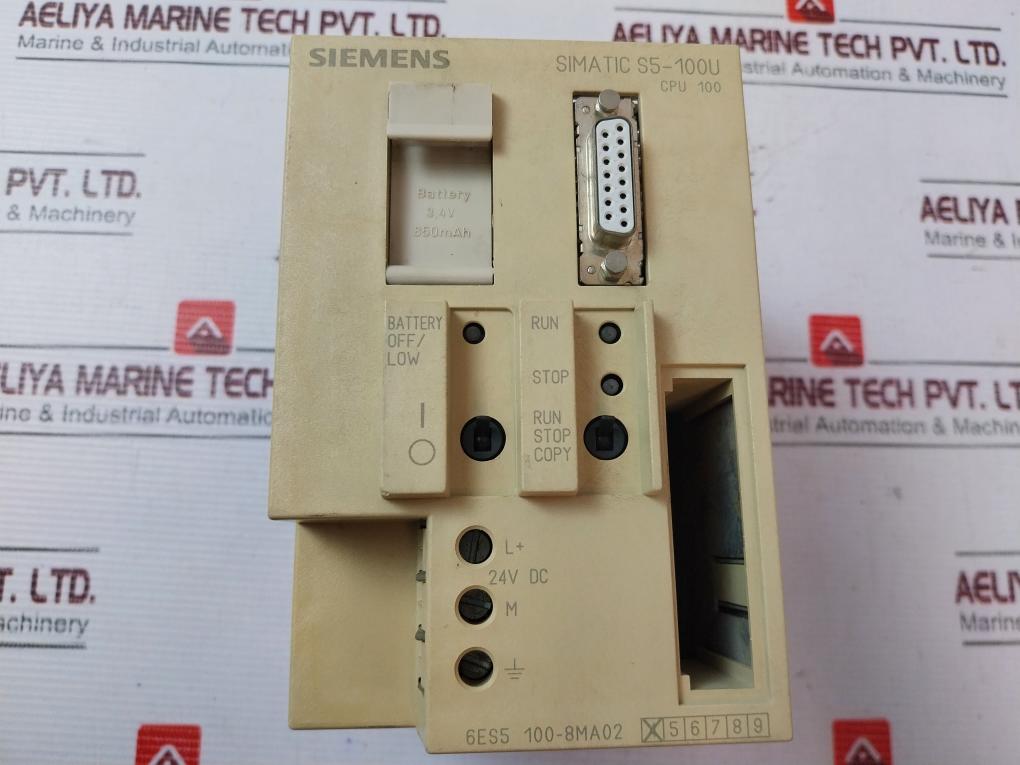 Siemens Simatic S5-100U 6Es5 100-8Ma02 Central Processing Unit A5E00240156