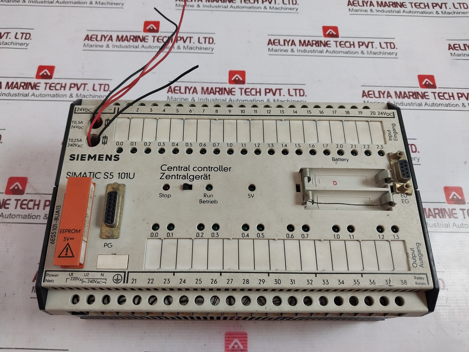Siemens Simatic S5 101U 6Es5 101-8Ua13 Central Controller 25A 240Vac 5A 24Vdc