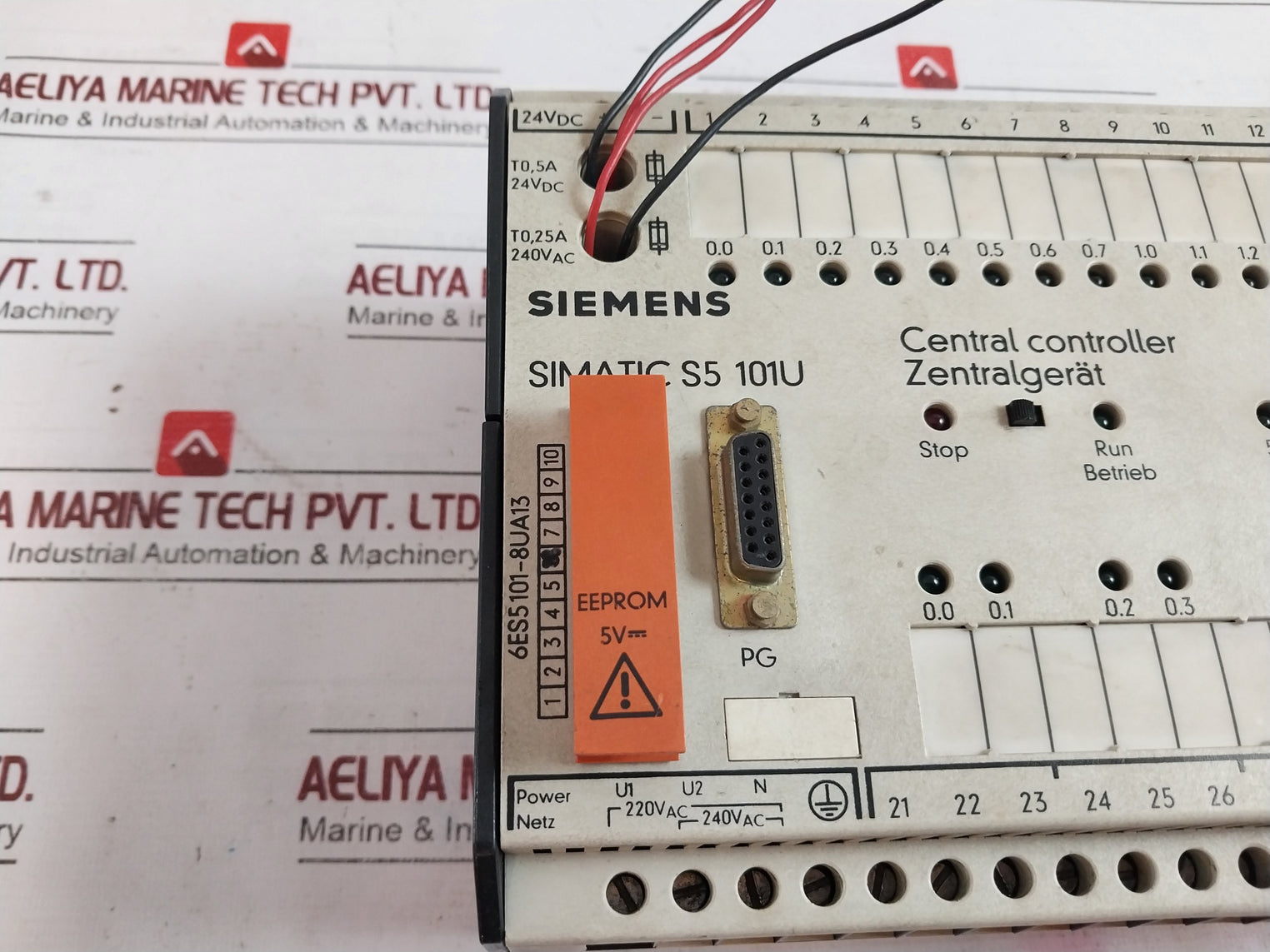 Siemens Simatic S5 101U 6Es5 101-8Ua13 Central Controller 25A 240Vac 5A 24Vdc