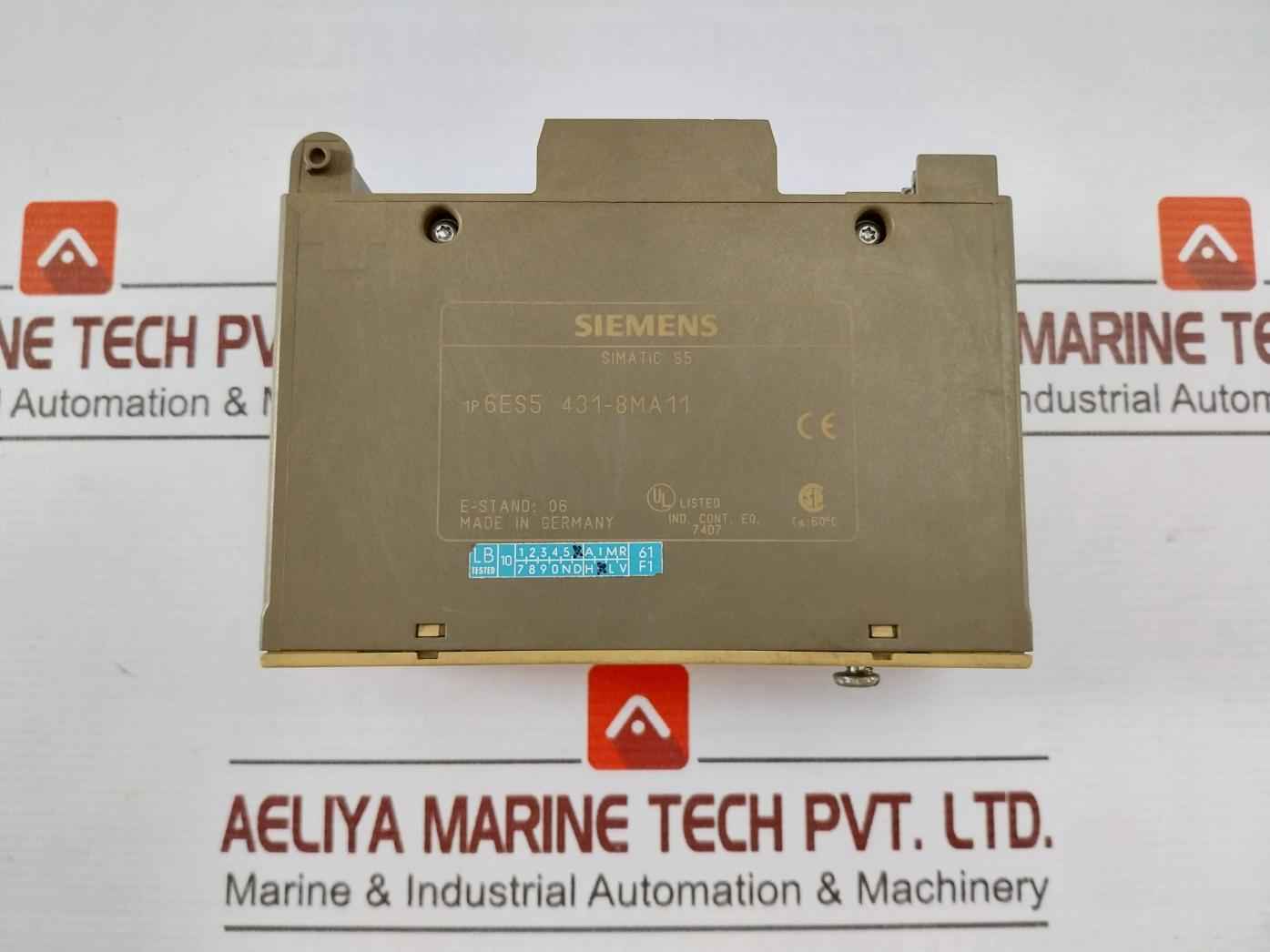 Siemens Simatic S5 6Es5 431-8Ma11 Digital Input 60˚C 8X24V Dc