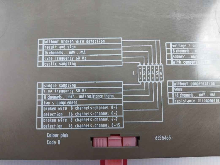 Siemens Simatic S5 6Es5 465-7La11 Analog Input Module 4-20Ma