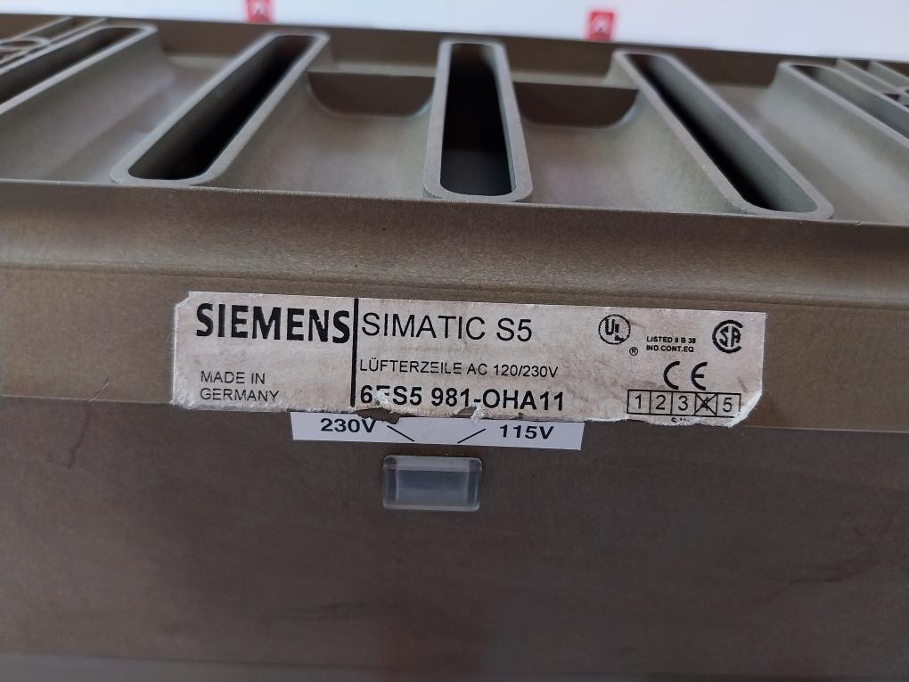 Siemens Simatic S5 6Es5 981-oha11 Cooling Fan Line Vent Module 120/230V
