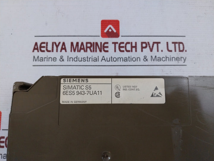 Siemens Simatic S5 Din 41752 Modular Power Supply Rack 6Es5 943-7Ua11, 375-0La41
