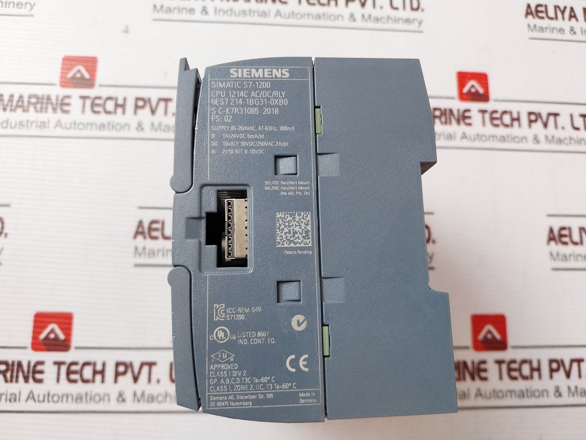 Siemens Simatic S7-1200 6Es7 214-1Bg31-0Xb0 Plc Cpu 1214C Ac/Dc/Rly