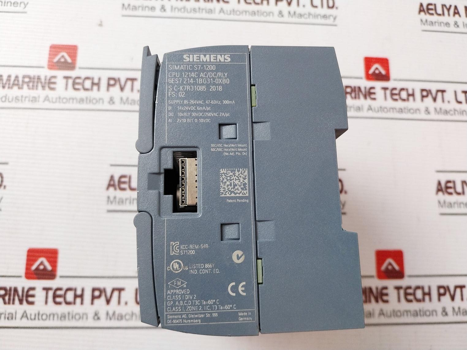 Siemens Simatic S7-1200 6Es7 214-1Bg31-0Xb0 Plc Cpu 1214C Ac/Dc/Rly