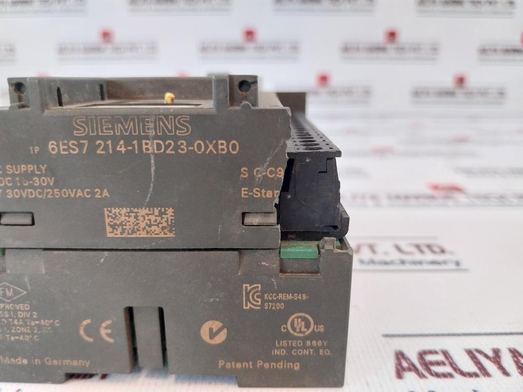 Siemens 6Es7 214-1Bd23-0Xb0 Cpu Module 250Vac 2A