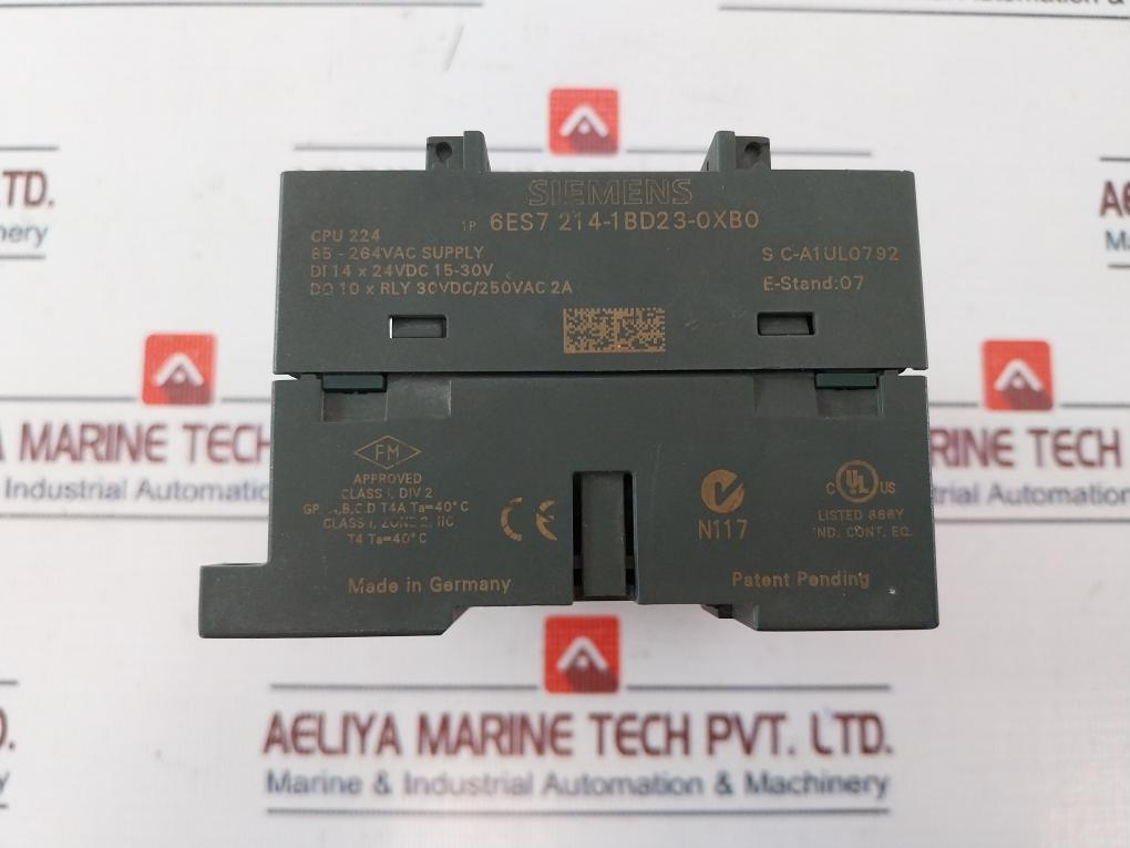 Siemens 6Es7 214-1Bd23-0Xb0 Cpu Module 250Vac 2A (Not Working)