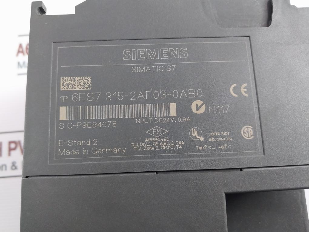 Siemens Simatic S7-300 1P 6Es7 315-2Af03-0Ab0 Power Supply