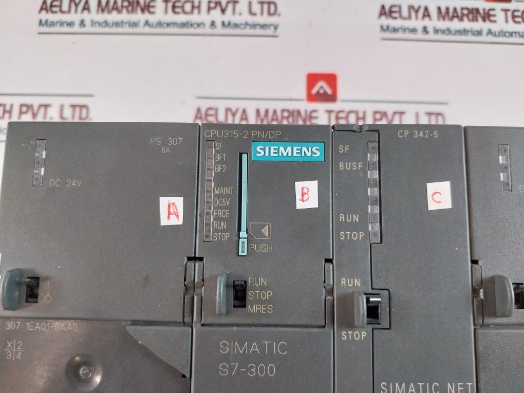 Siemens Simatic S7-300, 307-1Ea01-0Aa0, 315-2Eh14-0Ab0, 342-5Da03-0Xe0 Module