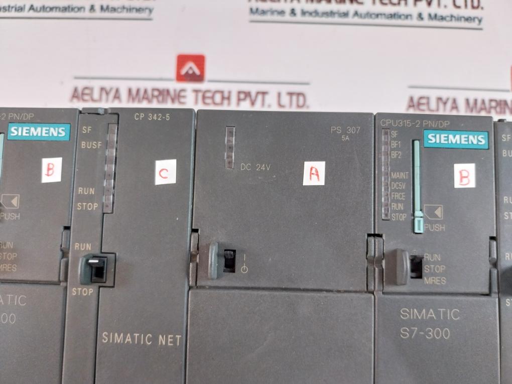 Siemens Simatic S7-300, 307-1Ea01-0Aa0, 315-2Eh14-0Ab0, 342-5Da03-0Xe0 Module