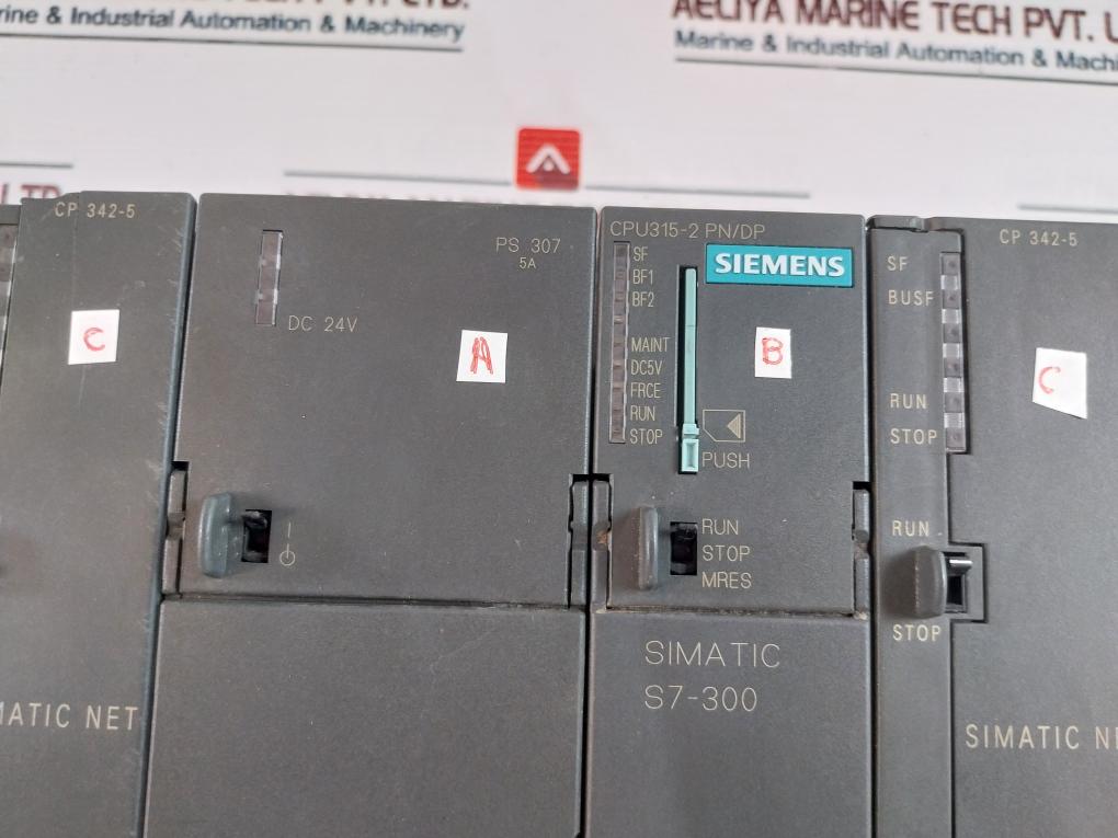 Siemens Simatic S7-300, 307-1Ea01-0Aa0, 315-2Eh14-0Ab0, 342-5Da03-0Xe0 Module