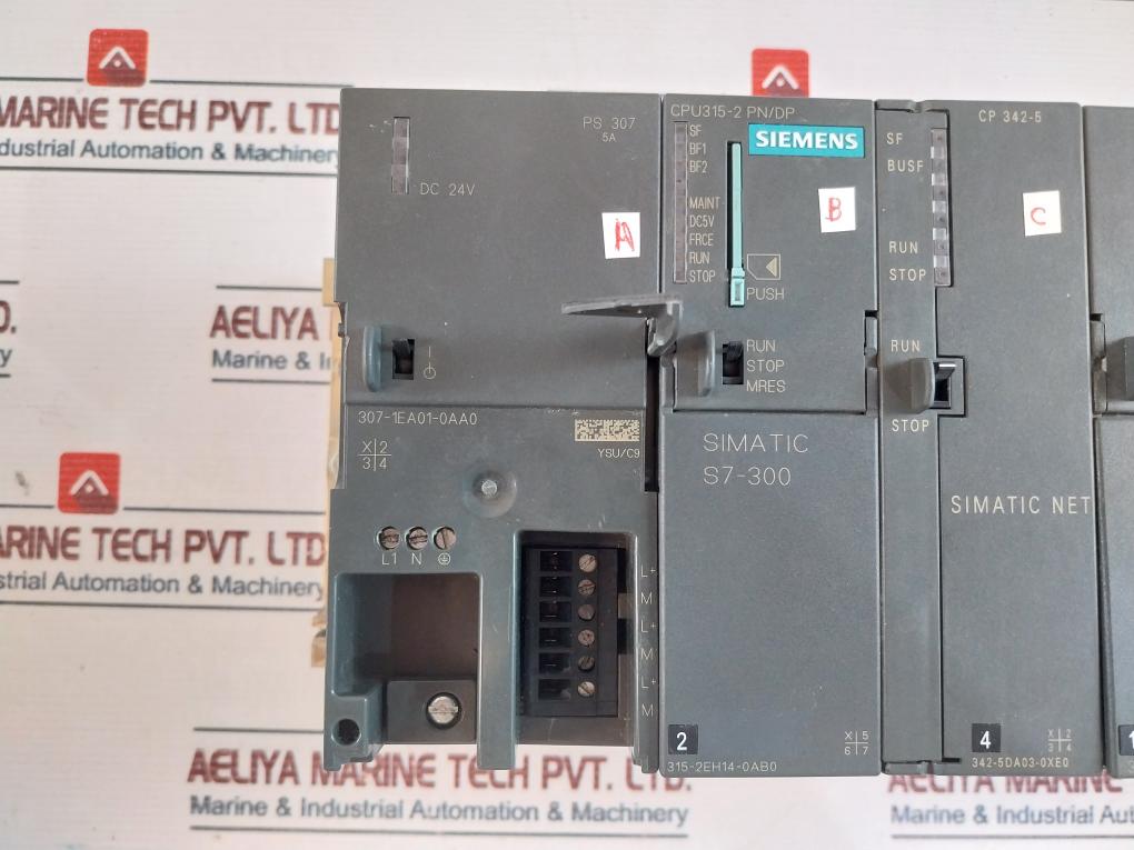 Siemens Simatic S7-300, 307-1Ea01-0Aa0, 315-2Eh14-0Ab0, 342-5Da03-0Xe0 Module