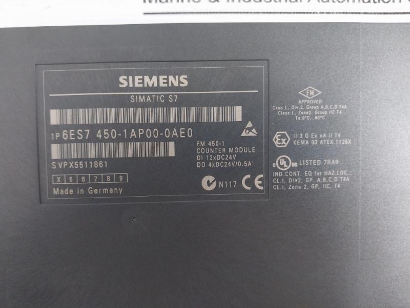 Siemens Simatic S7-400 6es7 450-1ap00-0ae0 Counter Module Fm 450-1