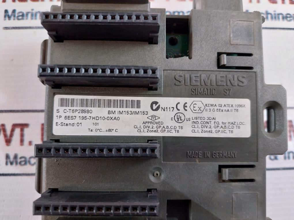 Siemens Simatic S7 1P 6Es7 195-7Hd10-0Xa0 Bus Module