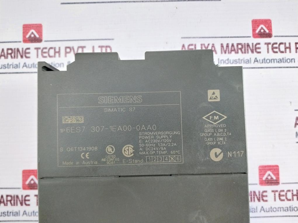 Siemens Simatic S7 1P 6Es7 307-1Ea00-0Aa0 Power Supply With Plc Modules Et 200M