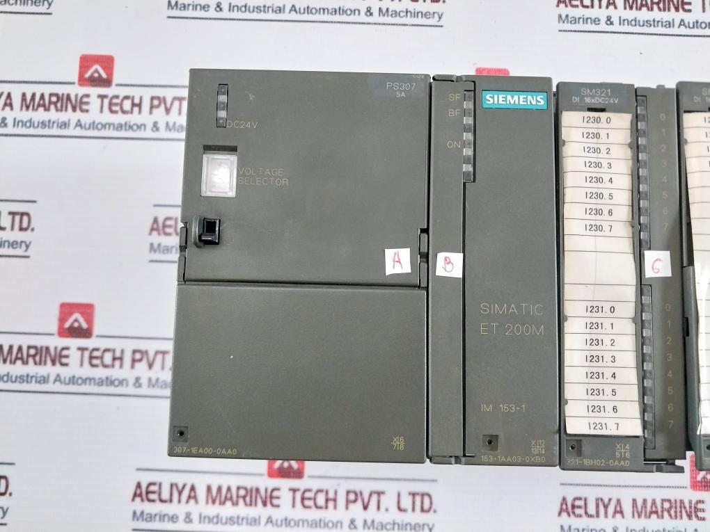 Siemens Simatic S7 1P 6Es7 307-1Ea00-0Aa0 Power Supply With Plc Modules Et 200M